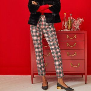 J. McLaughlin Yara Velvet Pants in Winthrop Plaid
